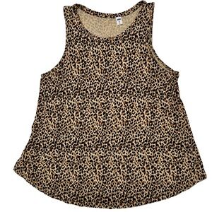 Old Navy Leopard Print Tank Top in Brown and Black